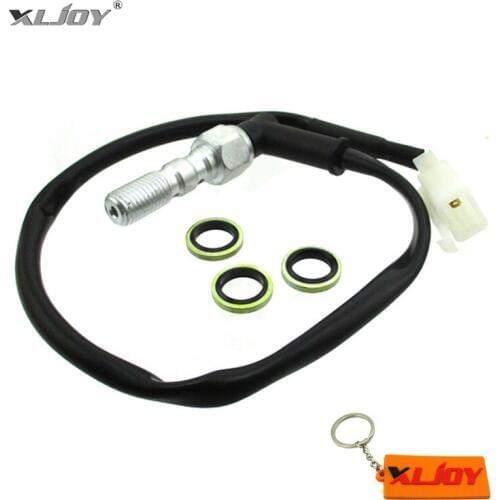 XLJOY Motorcycle Male Plug Hydraulic Brake Light Switch Double Bleed Banjo Bolt 10 x 1.25mm