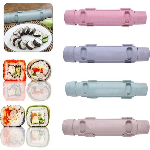 Kitchen Gadget Sushi Maker Roller Japanese Rice Mold Sushi Bazooka Vegetable Meat Rolling Tool DIY Sushi Making Machine 5 Colors