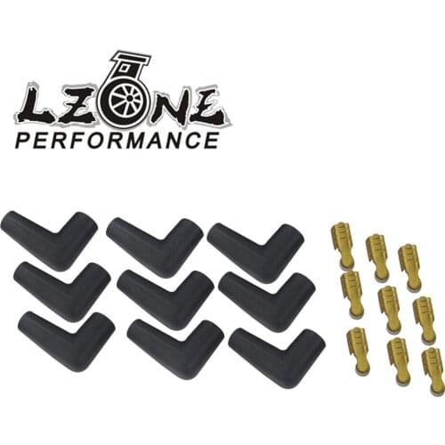 LZONE - 9 pcs / set HEI style distributor caps Spark Plug Wire Male Rubber Boots Terminals Ends Connector set JR-SSC03