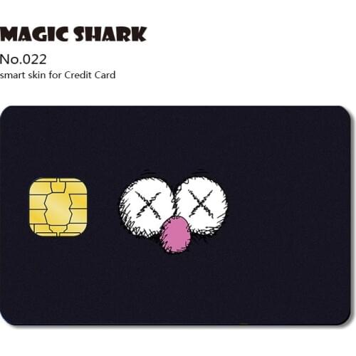 Magic Shark Matte 3M PVC Animie Skull Sticker Case Cover Skin Film for Credit Card Debt Card Small Big Chip