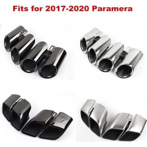Modified Parts Stainless Steel Muffler Tips Exhaust tips Tailpipe Fit for 2017-2020 Porsche 971 Paramera
