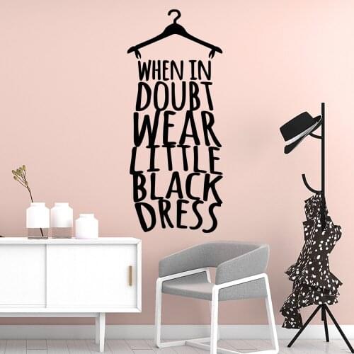 Fashionable Letter Dress Waterproof Wall Stickers Wall Art Decor for Living Room Company School Office Decoration