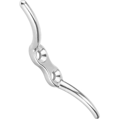 Marine Grade Flagpole Cleat Hook Fixed Hook Flag Rope Cleat Flag Halyard Boat Securing Tie Down Docks Tarps Awnings 316 Steel