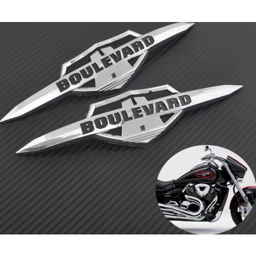 Motorcycle Chrome 3D Fuel Gas Tank Decal Emblem Badge Decals Stickers For Suzuki Boulevard C50 M50 C90 M90 C4109R M109R