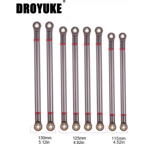 High quality 8PCS Aluminum Alloy Chassis RC Link Rod Linkage Set 313MM Wheelbase For 1/10 AXIAL SCX10 RC Crawler Car