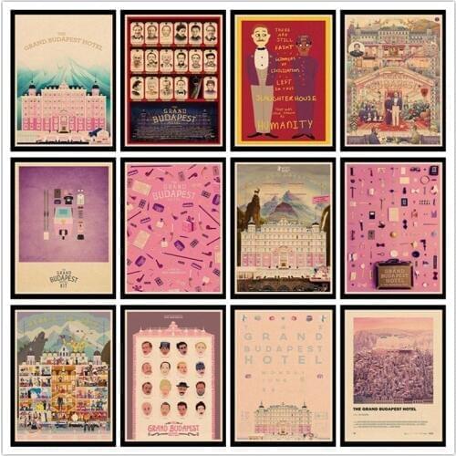 Perfect JL The Grand Budapest Hotel Vintage Posters For Home Decor kraft Paper high quality poster wall sticker BDLS01