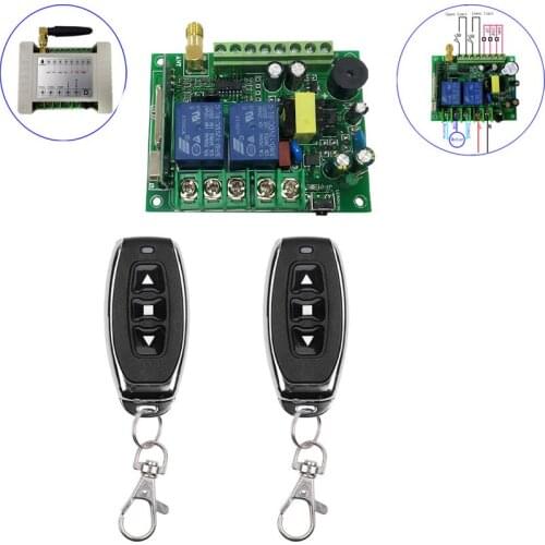 220V 110V 10A 2CH Motor Remote Control Switch Motor Forwards Reverse Up Down Stop Door Window Curtain Wireless Limited Switch