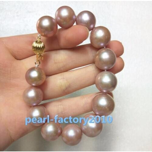 Selling Jewelry>>> huge AAAA 16X13 MM purple natural SOUTH SEA PEARL BRACELET earring set