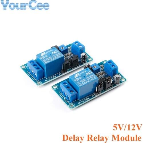 DC 5V 12V Time Delay Relay Module Switch Trigger Power-on Timer Delay Circuit Board Module off-on for Arduino