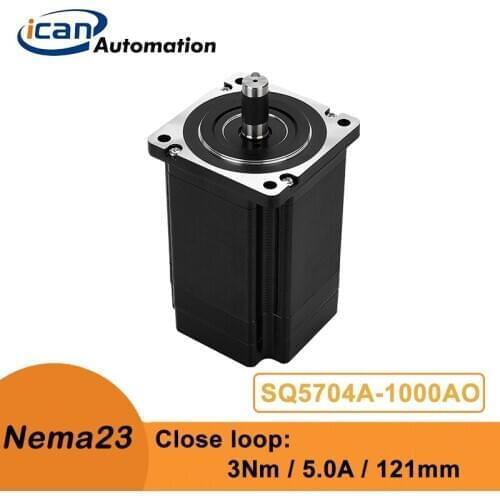 ICAN Nema23 Closed Loop Servo Step 3Nm 5A 121mm Stepper Motor With Encoder Feedback