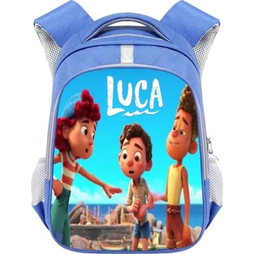 Pixar Luca Students School Bags Anime Backpack for Boys Girls Kids Children Cartoon Teenagers Knapsack Unisex Travel Bagpacks