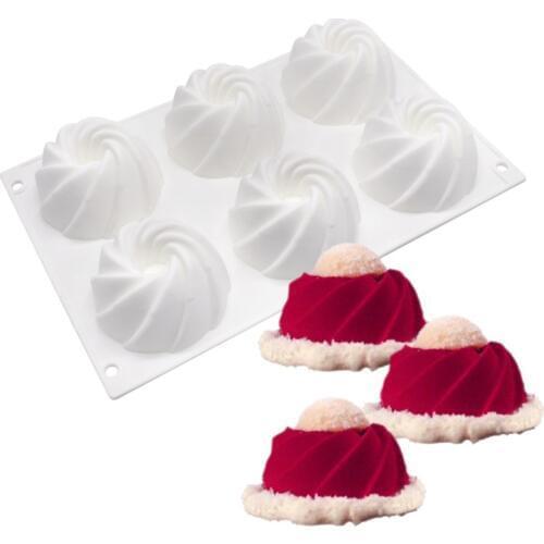 Cavity Spiral Ring Flower Cake Mold Silicone Mousse Mold Chiffon Cakes Molds for Baking Bakeware Cake Tools