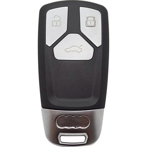 3 Button Replacement Smart Remote Key Shell Case For Audi A4L Q5L A5 TT Q7 With Emergency Uncut Key Blade