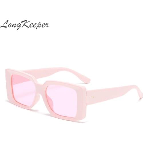 Concave Frame Rectangle Womens Sunglasses Fashion Vintage Square Sun Glasses Pink Eyewear Female Vacation UV400 Oculos De Sol