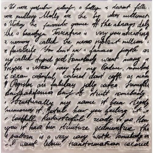 Text Background Clear Stamps Transparent Silicone Stamp for DIY Scrapbooking Paper Card Craft Tools 2021