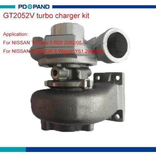 Engine turbo charger kit GT2052V turbocharger for NISSAN Patrol GR II Wagon Terrano II ZD30 diesel 3.0L 14411-2W203 14411-2W204