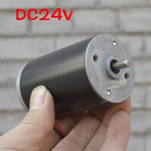12V 24V 1650RPM 3350RPM Permanent Magnet DC Motor High Powerful Carbon Brush Motor Front and rear ball bearings High Speed Motor