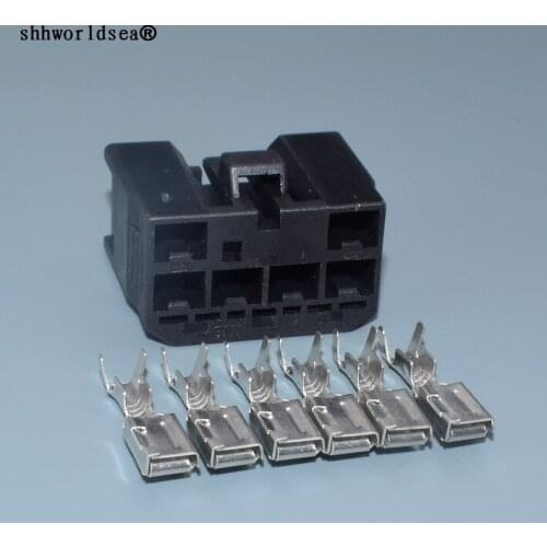 Worldgolden 6pin 4.8mm unsealed plug electric plastic pressure wire cable connector 7283-1065