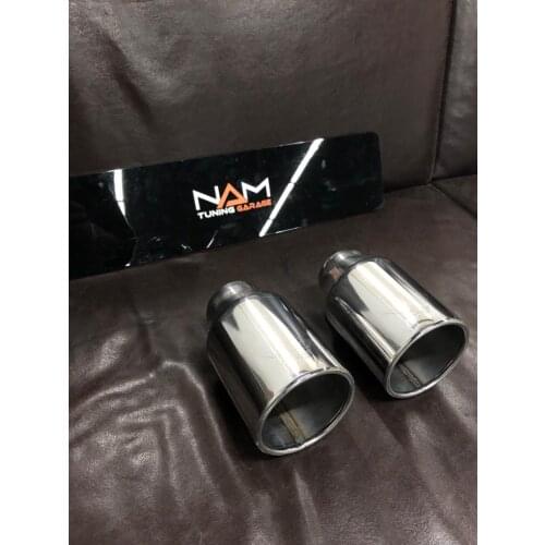 1pair 100 mm 1cm Universal Exhaust Tip Exhaust System End Pipe Stainless Steel Car Exhaust Pipe Double Tip