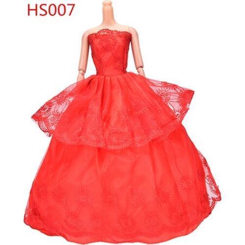 1PCS New Elegant Dress Handmake wedding princess Dress Elegant Clothing Gown For Dolls Accessories Wholesale