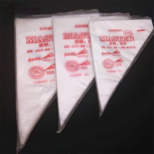 100Pcs/bag Disposable Piping Bag Icing Nozzle Fondant Cake Decorating Pastry icing nozzles Small Large Size Cake Tools