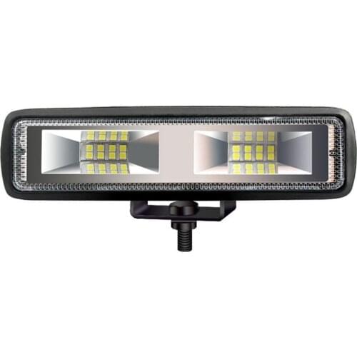 16LED Work Light Bar 48W 3030 1600LM 6000K IP67 Waterproof Car Spot Beam Fog Driving Lamp for Off-Road Vehicle SUV Truck Motor