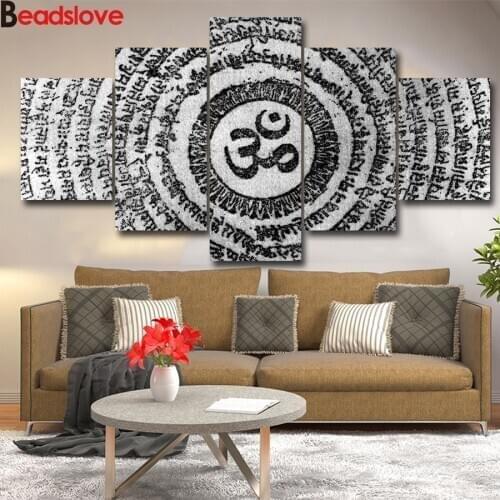 Religion Muslim Bible 5d Diy Diamond Painting Full Square round Drill Diamond Embroidery Cross Stitch kits Diamond Mosaic 5 Pcs