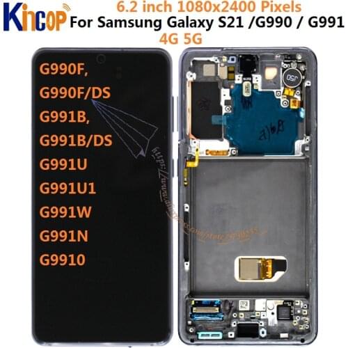 6.2''For Samsung Galaxy S21 Lcd G990 G990F G990F/DS with Frame Display Touch Screen Digitizer For Samsung s21 LCD G991B G991 lcd