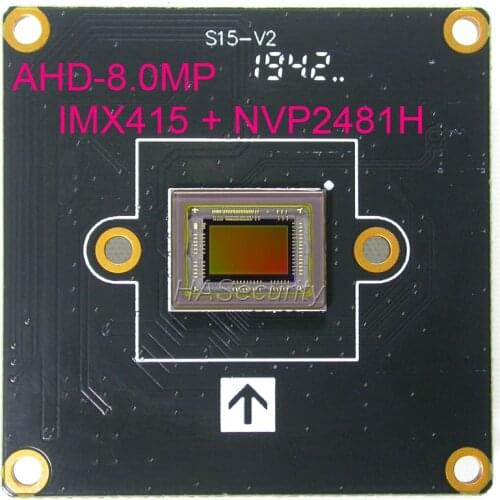 8MP AHD-8.0MP @ 15fps , 1/2.8" Sony IMX415 CMOS image sensor + NVP2481 CCTV camera module PCB board (optional parts)