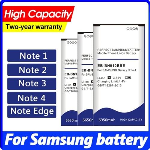High Capacity Battery For Samsung Galaxy Note Edge 2 3 4 phone replacement Batteries N910H N910A N9150 N915K N7100 E250 N9000