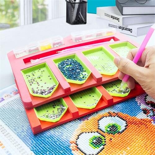 Huacan Diamond Embroidery Accessories Storage Tray Point Drill Pen Set Diamond Painting Mosaic Tool New Arrival