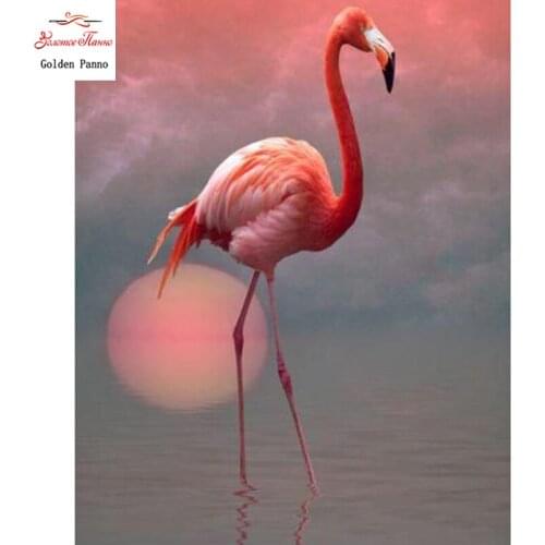 5D DIY Diamond Painting New Square Stones Pink Flamingo Diamond Embroidery Diamond Mosaic Full Display Home Decor