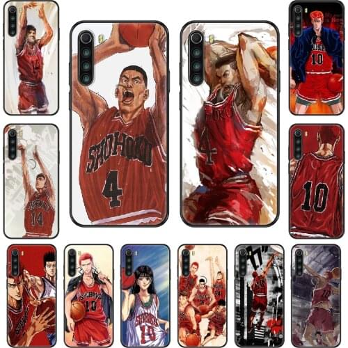 Anime SLAM DUNK Phone case For Xiaomi Redmi Note S2 4 5 6 7 8 A S X Plus Pro black fashion cell cover painting coque art prime