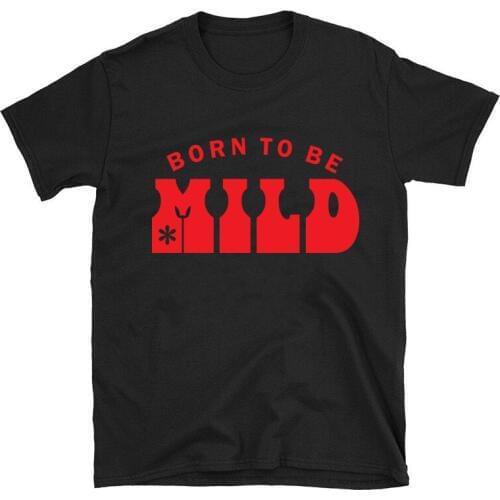 Tees Short Sleeved Drop Ship Round Neck Tee Shirt Calelinka Born To Be Mild Letters Printed Tshirts New Unisex Plus Graphic