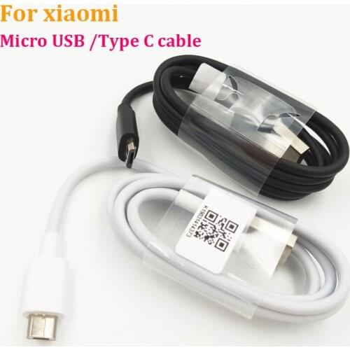 100% Original Xiaomi Micro USB/Type C Cable Fast Charging Data Line For Mi 9 pro cc9 9T 6X Redmi note 8 7 pro 6A 7 7A note 5 5A