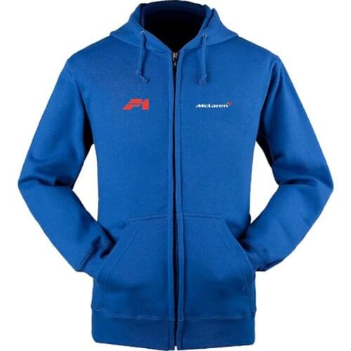 2021 Spring Autumn Fashion McLaren Logo Zipper Sweatshirts Coat Custom 4S Shop Zipper Hoodie Jacket M