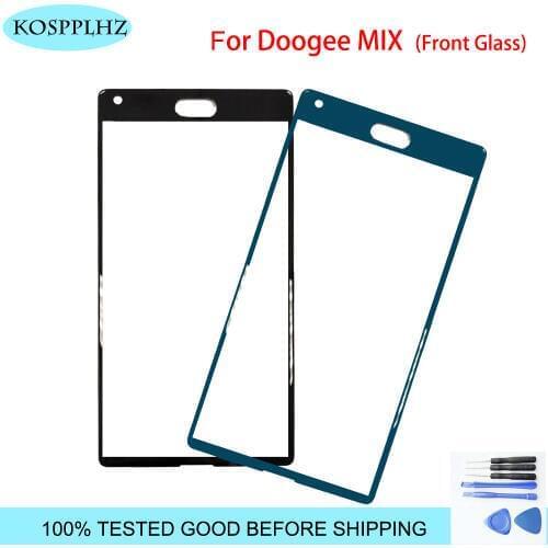 KOSPPLHZ For Doogee Mix Front Touch Screen Outer Glass Panel Touch Lens For Doogee Mix Phone Accessories With Tools +Adhesive