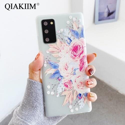 3D Flower Case For Samsung Galaxy A71 A51 A70 A50 A72 A52 A41 Note 20 10 Lite S21 Ultra S20 FE S10 Plus A81 Soft TPU Phone Cover