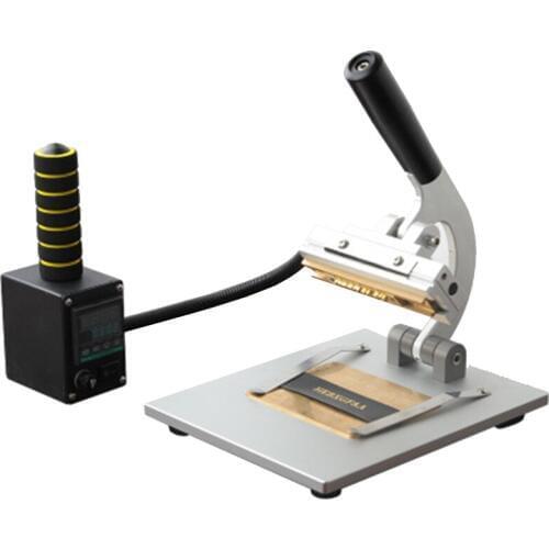 Small Manual Desktop Fast Die Change Type ABC Bronzing Branding Machine Efficient Leather Logo Trademark Embossing Hot Press