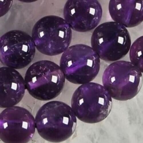 New fashion jewelry Charming Strands 8mm Purple crystal chalcedony Round Loose Beads 15" Wholesale and retail