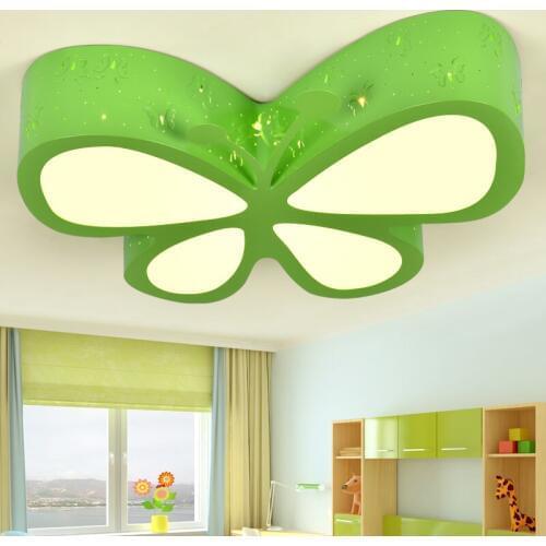 Novelty Childrens room ceiling light bedroom lamps LED creative personality butterfly lighting fashionable girls' rooms lamps