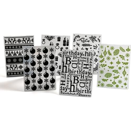 New 1PCS Flower Xmas Plastic Embossing Folder Scrapbooking Irregular Bricks Type Photo Album Card Paper Craft Template Gift