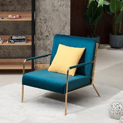 Nordic Leisure Single Sofa Modern Minimalist Ins Lazy Sofa Chair Clothing Store Cafe Hotel Living Room Chair Balcony Chair