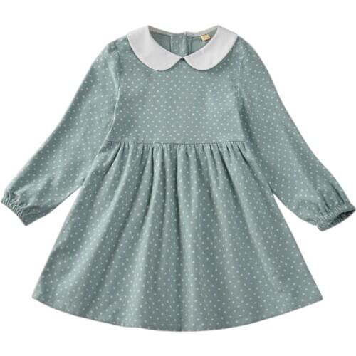 Autumn Baby Girls Dress Clothes Children Floral Ruffled Long-sleeved Clothing Kids Girls Costumes