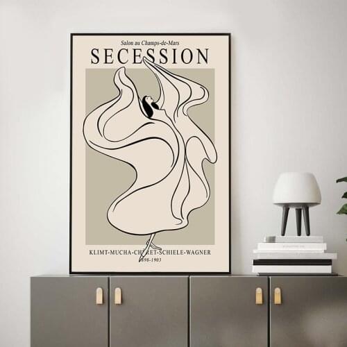 Secession Art Nouveau Prints Secession Vienna Exhibition Poster Gallery Museum Wall Pictures Canvas Painting Living Room Decor
