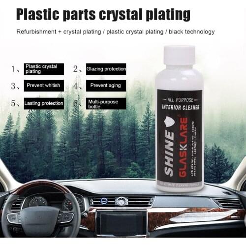 50ml/100ml Auto Car Plastic Parts Retreading Agent Car Interior Plastic Maintenance Coating Spray Plastic Parts Wax