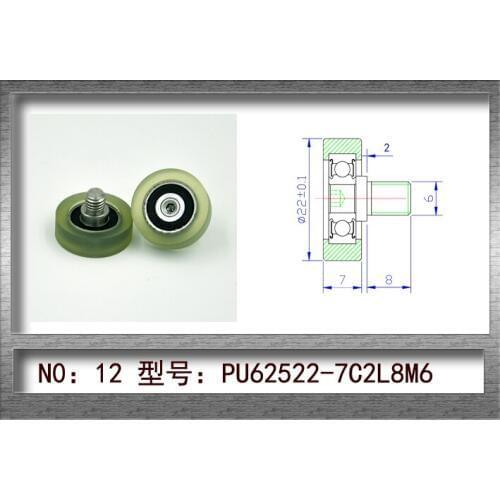 Sliding pulley diameter 22mm,thickness 7mm, package bearings with M6x8 screws (22x7-M6x8) 10pcs/lot