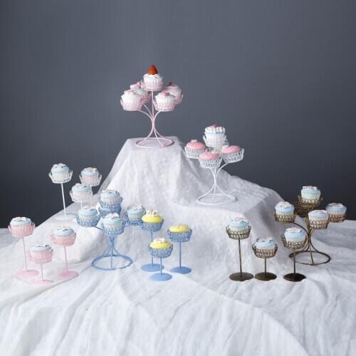 4pcs/set Simple Dessert Table/cupcake Rack / Birthday Cake Tray / Wedding Wedding Arrangements Iron Cupcake Rack