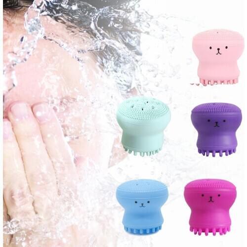 Washing Brush Face Brush Silicone Facial Cleaning Brush Makeup Brush Massage Brush Cleansing Instrument Skin Care Makeup Brushes