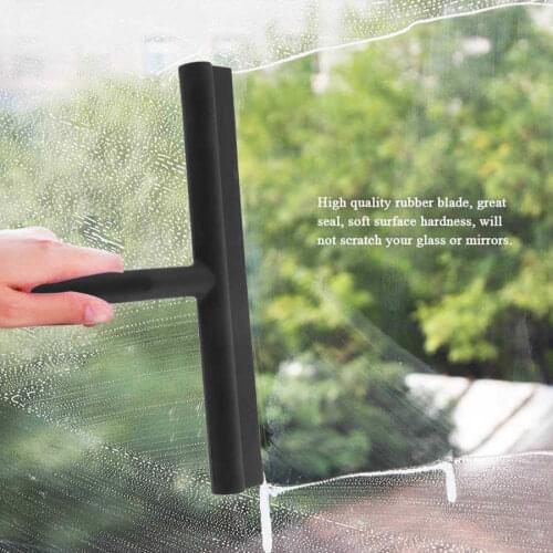 Stainless Steel Squeegee Bathroom Kitchen Car Glass with Hooks Holder Squeegee